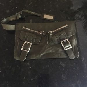 NWOT leather DKNY wristlet 9”x5.5”